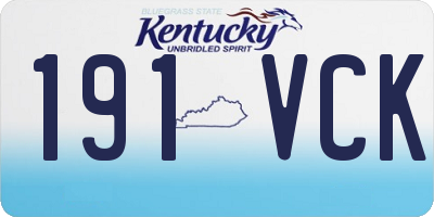 KY license plate 191VCK
