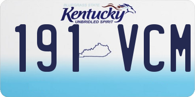 KY license plate 191VCM