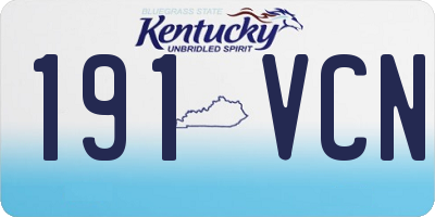 KY license plate 191VCN