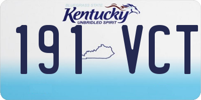 KY license plate 191VCT