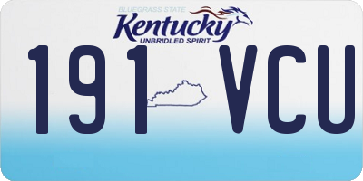 KY license plate 191VCU