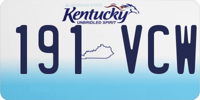 KY license plate 191VCW