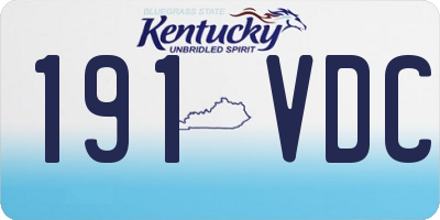 KY license plate 191VDC
