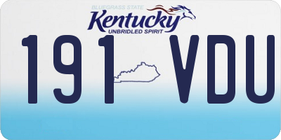 KY license plate 191VDU