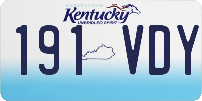 KY license plate 191VDY