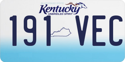 KY license plate 191VEC