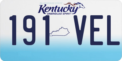 KY license plate 191VEL
