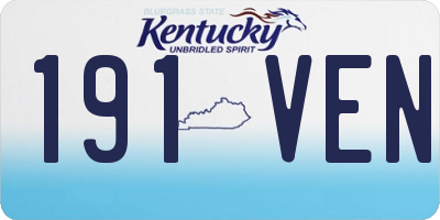 KY license plate 191VEN