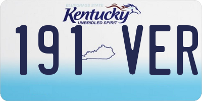 KY license plate 191VER