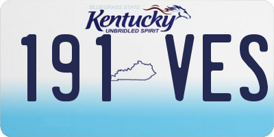 KY license plate 191VES