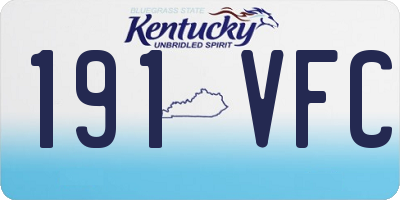 KY license plate 191VFC