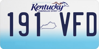 KY license plate 191VFD