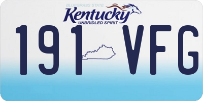 KY license plate 191VFG