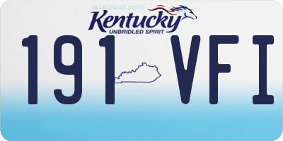 KY license plate 191VFI