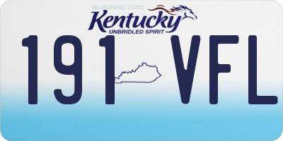 KY license plate 191VFL