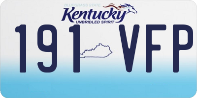 KY license plate 191VFP