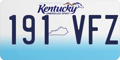 KY license plate 191VFZ