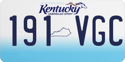 KY license plate 191VGC