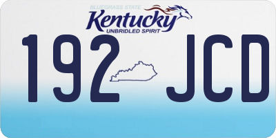 KY license plate 192JCD