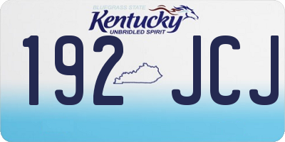 KY license plate 192JCJ