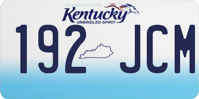 KY license plate 192JCM