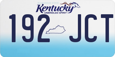 KY license plate 192JCT