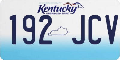 KY license plate 192JCV