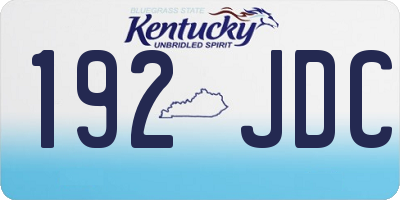 KY license plate 192JDC