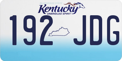 KY license plate 192JDG