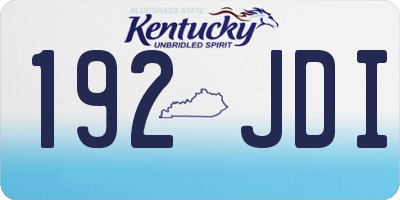 KY license plate 192JDI