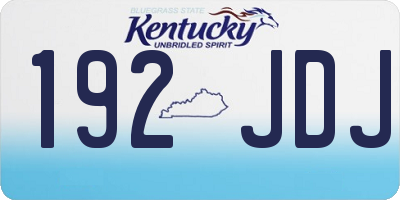 KY license plate 192JDJ