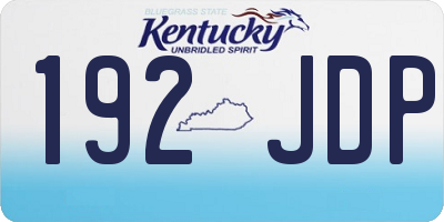 KY license plate 192JDP