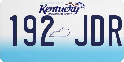 KY license plate 192JDR