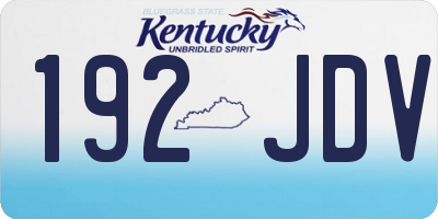 KY license plate 192JDV