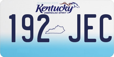 KY license plate 192JEC