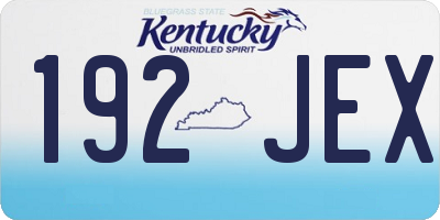 KY license plate 192JEX