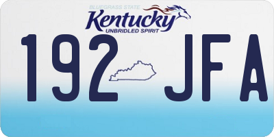 KY license plate 192JFA
