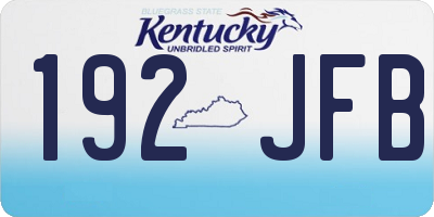 KY license plate 192JFB