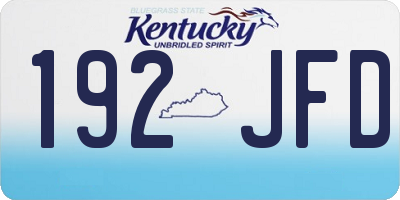 KY license plate 192JFD