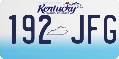 KY license plate 192JFG