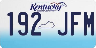 KY license plate 192JFM