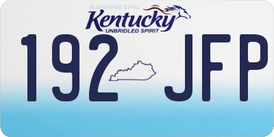 KY license plate 192JFP