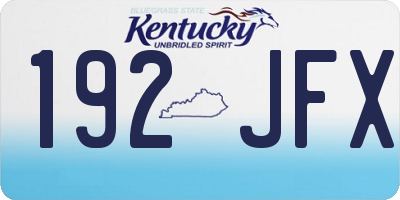 KY license plate 192JFX