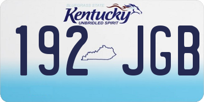KY license plate 192JGB