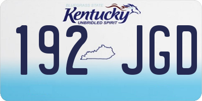 KY license plate 192JGD