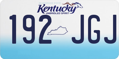 KY license plate 192JGJ