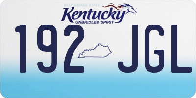 KY license plate 192JGL