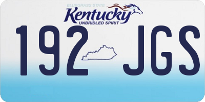 KY license plate 192JGS