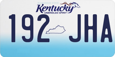 KY license plate 192JHA