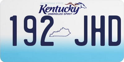 KY license plate 192JHD